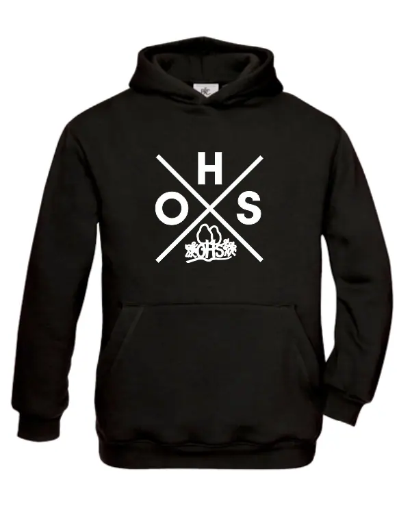 Hoodie Kinder Otto-Hahn-Schule Kreuz (Druck weiß)