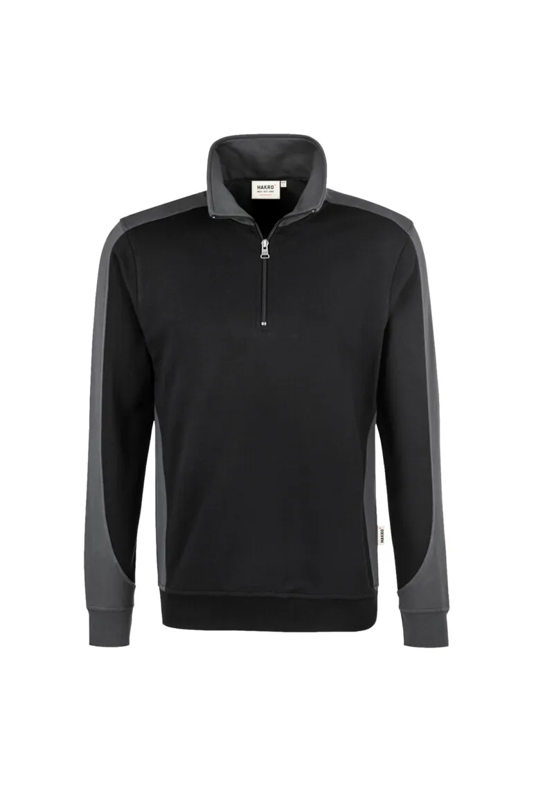 HAKRO Zip-Sweatshirt Contrast Unisex MIKRALINAR®