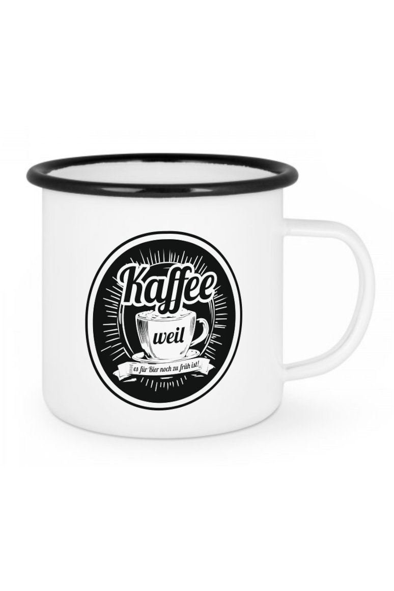 Emailletasse Kaffee weil....